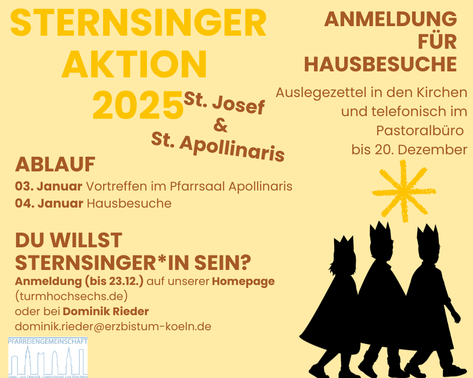 SternsingerAktion 2025 Josef und Apollinaris